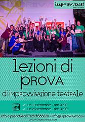 Lezione di prova gratuita di improvvisazione teatrale a lecce con improvvisart